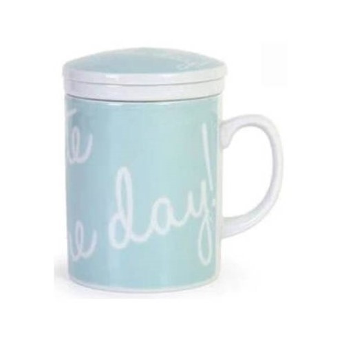 TAZA TE CELEBRATE THE DAY 30CL VERDE C/FILTRO